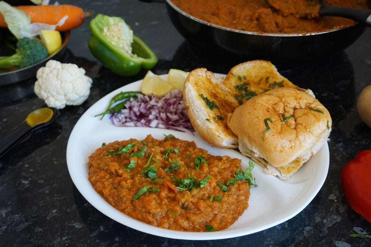 Vegan Indian Pav Bhaji Recipe Cooking With Parita