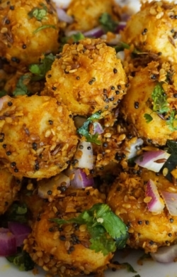 Vegan Indian Breakfast Semolina Balls
