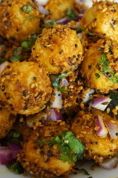 Vegan Indian Breakfast Semolina Balls