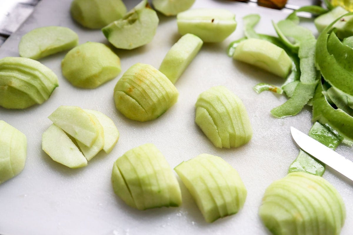 Image of chopped apples | cookingwithparita.com