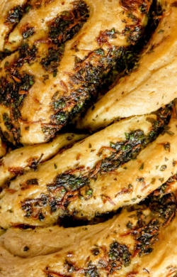 Close up Image of Babka Bread twists | cookingwithparita.com