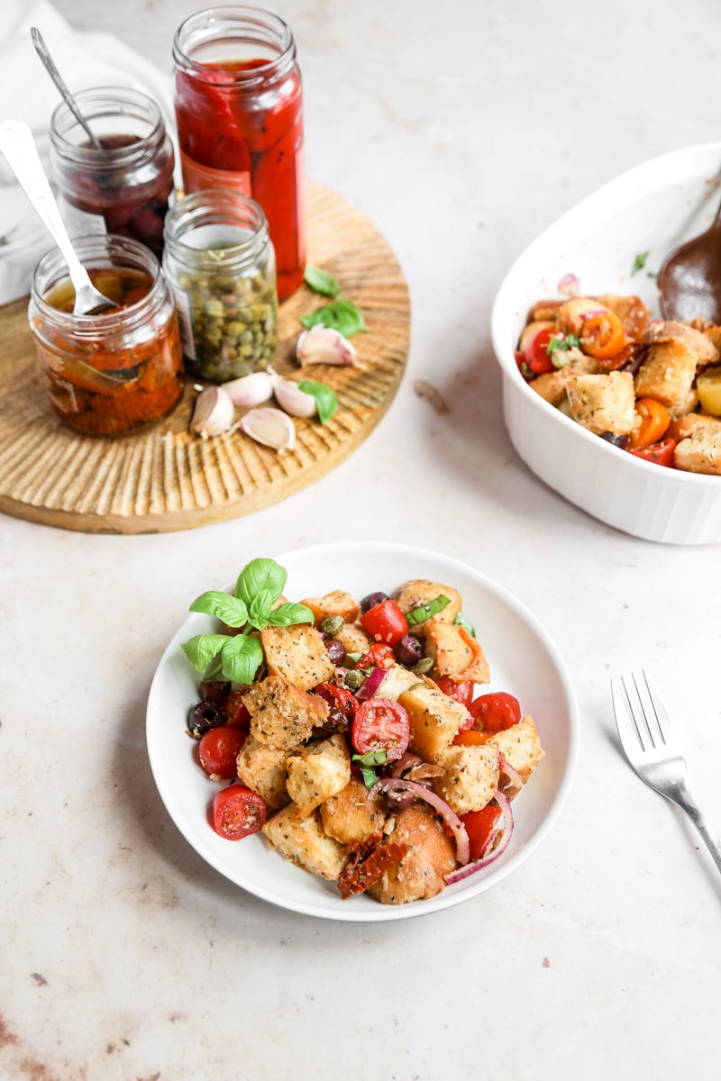 Vegan Tuscan-Inspired Panzanella Salad | cookingwithparita.com