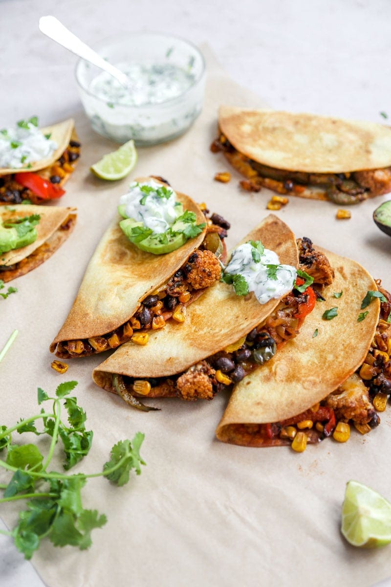 Vegan Sheet Pan Chipotle Cauliflower Tacos | cookingwithparita.com