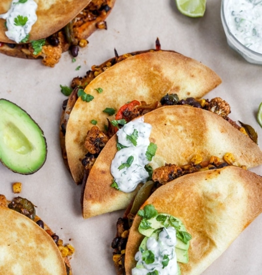 Vegan Sheet Pan Chipotle Cauliflower Tacos | cookingwithparita.com
