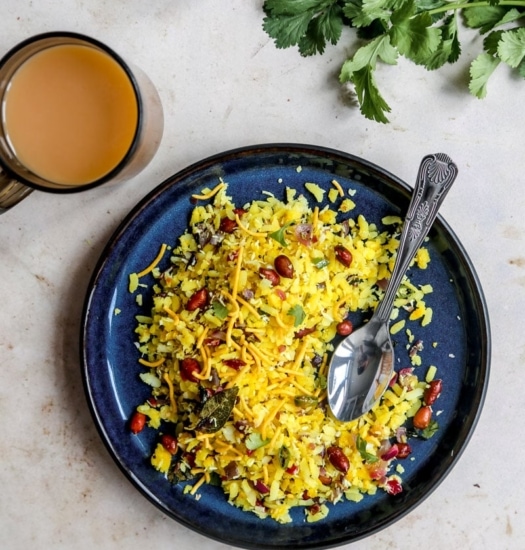 Kanda Poha (Indian breakfast rice) | cookingwithparita.com