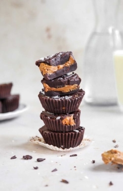 vegan dark chocolate cookie butter cups | cookingwithparita.com