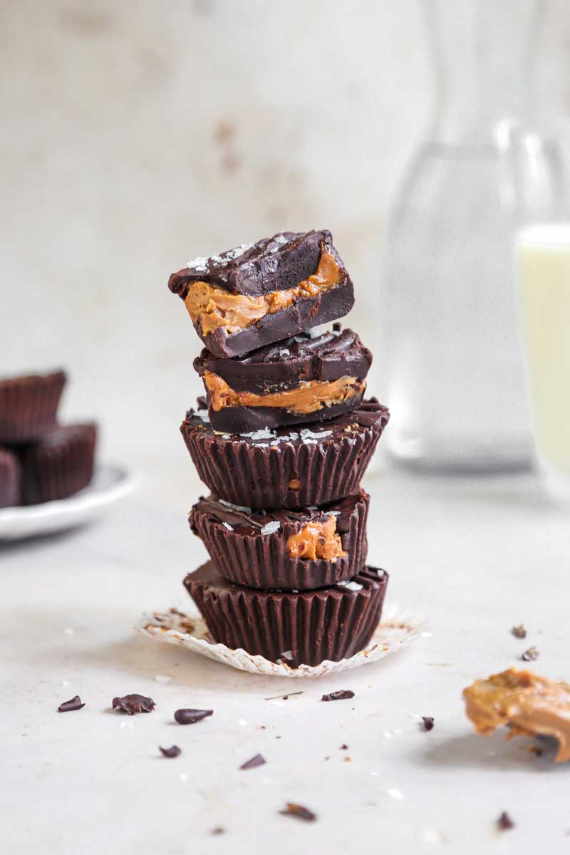 vegan dark chocolate cookie butter cups | cookingwithparita.com