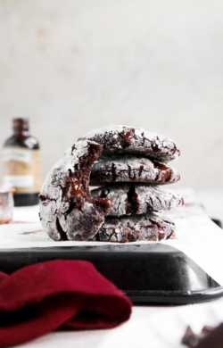 Image of Vegan Christmas Chocolate Crinkle Cookies