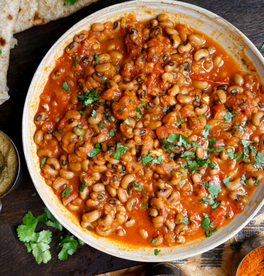 Image of authentic black eyed peas curry recipe