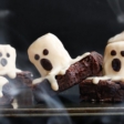 Image of vegan Halloween ghost brownies recipe