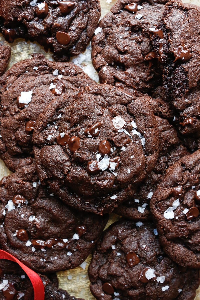 Easy Vegan Double Chocolate Chip Cookies (No Chill Cookie Dough!)